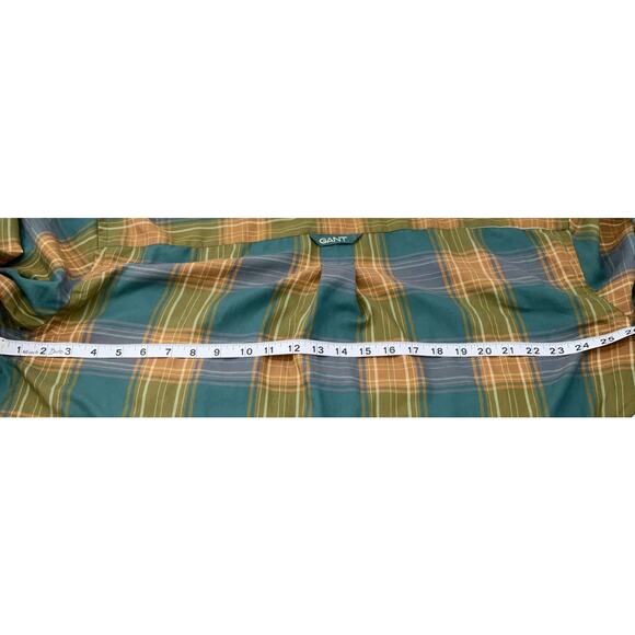 GANT Gold Yellow Nantucket Poplin Check Button Down Shirt Size 2XLT - Picture 7 of 9